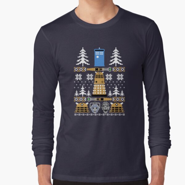 Doctor Ugly Sweater Who Long Sleeve T-Shirt