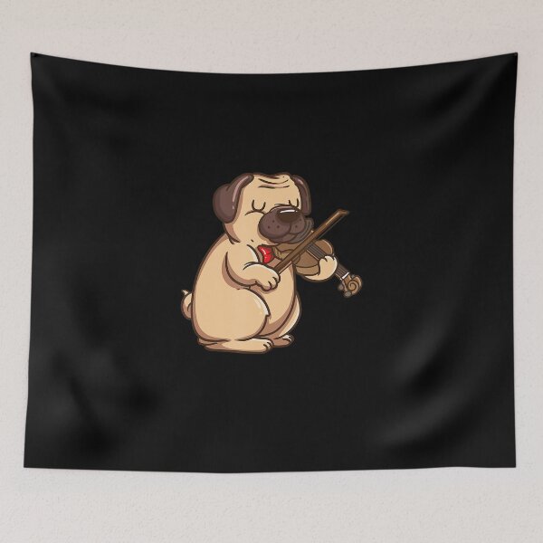 Item preview, Violinist Pug Dog Violin Viola designed and sold by VincenzoAhren.