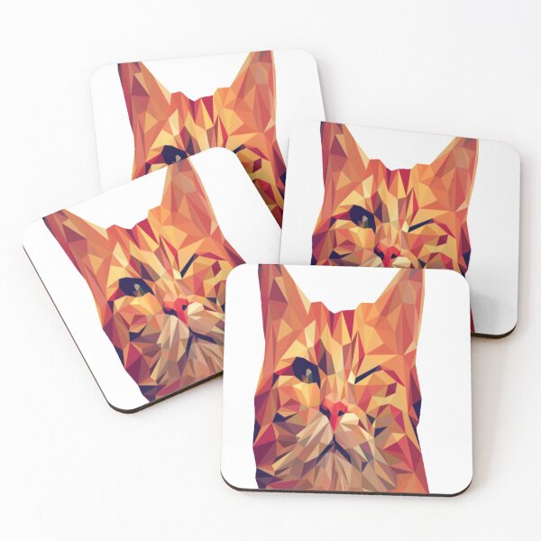 Item preview, Cat graphic polygons T-shirt designed and sold by masteriven.