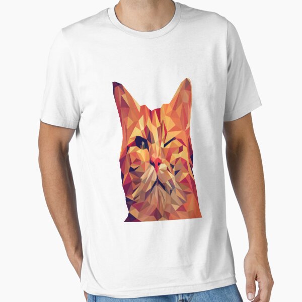 Item preview, Cat graphic polygons T-shirt designed and sold by masteriven.
