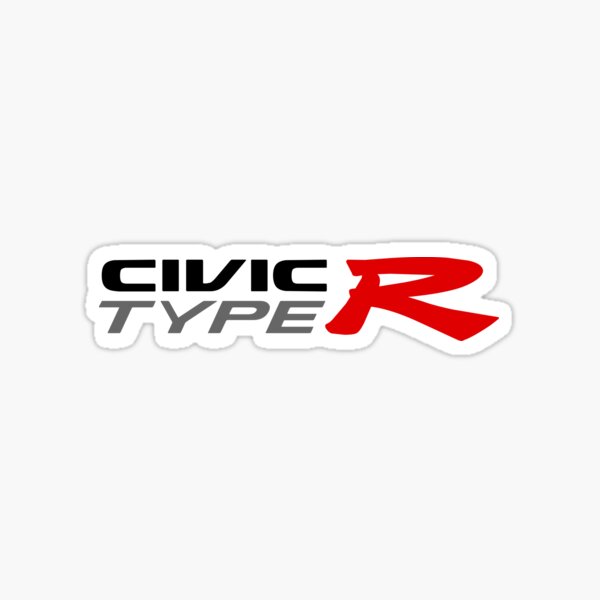 Civic type r nouveau symbole logo mirror decals stickers graphics x3 en argent etch