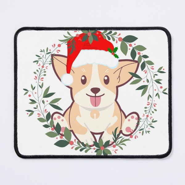 Christmas time corgi Mouse Pad