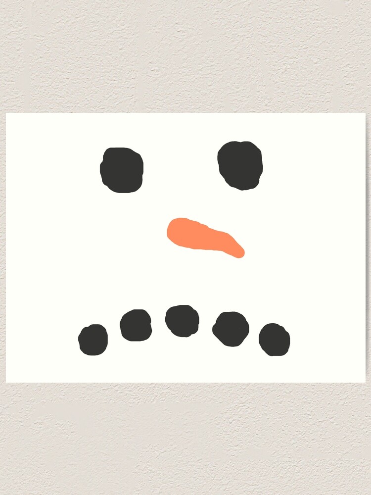 Impression Artistique Triste Malheureux Visage De Bonhomme De Neige Bah Humbug Par Theshirtyurt Redbubble
