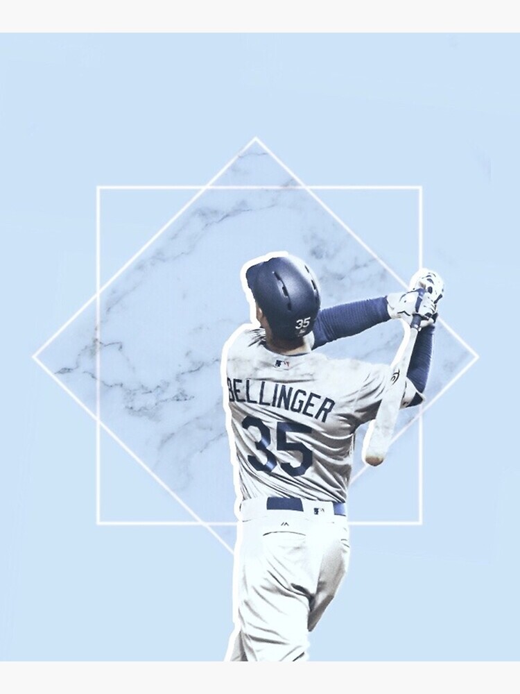 Cody Bellinger Baseball Player Illustration Printed Card / 