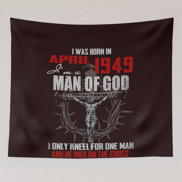 Item preview, 1949_APRIL GUY SOY UN HOMBRE DE DIOS SÓLO ME ARRODILLA POR UN HOMBRE Y MURIÓ EN LA CRUZ designed and sold by TheHumbleLemon.