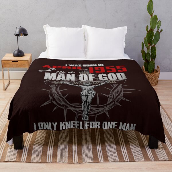 Item preview, 1955_APRIL GUY I'M A MAN OF GOD I ONLY KNEEL FOR ONE MAN AND HE DIED ON THE CROSS designed and sold by TheHumbleLemon.