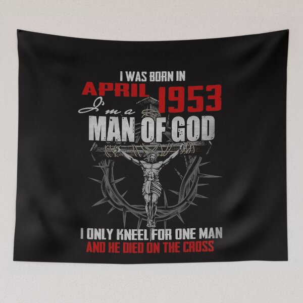 Item preview, 1953_APRIL GUY SOY UN HOMBRE DE DIOS SÓLO ME ARRODILLA POR UN HOMBRE Y MURIÓ EN LA CRUZ designed and sold by TheModernGeekSt.