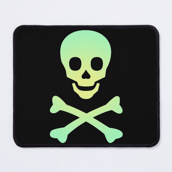 Item preview, Skull and Crossbones Pirate Flag Yellow Green Gradient designed and sold by MOP-tees.