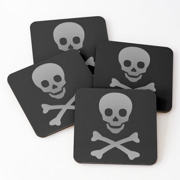 Item preview, Skull and Crossbones Pirate Flag Gray Gradient designed and sold by MOP-tees.