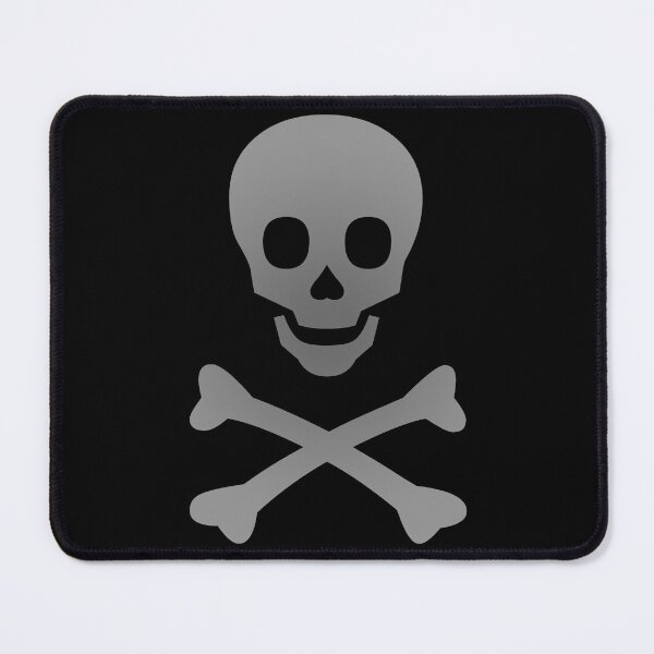 Item preview, Skull and Crossbones Pirate Flag Gray Gradient designed and sold by MOP-tees.