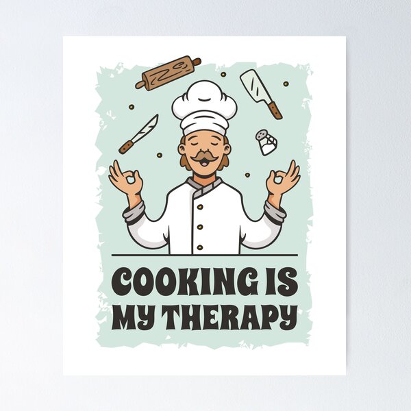 Item preview, Cooking is my therapy designed and sold by DerSenat.