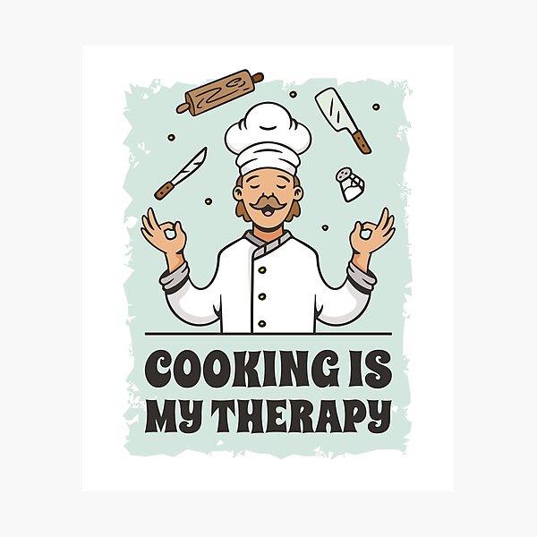 Item preview, Cooking is my therapy designed and sold by DerSenat.