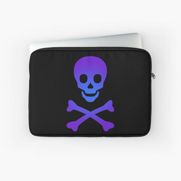 Item preview, Skull and Crossbones Pirate Flag Purple Royal Blue Gradient designed and sold by MOP-tees.