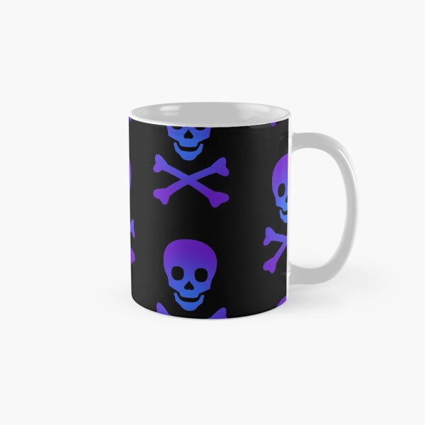 Item preview, Skull and Crossbones Pirate Flag Purple Royal Blue Gradient designed and sold by MOP-tees.