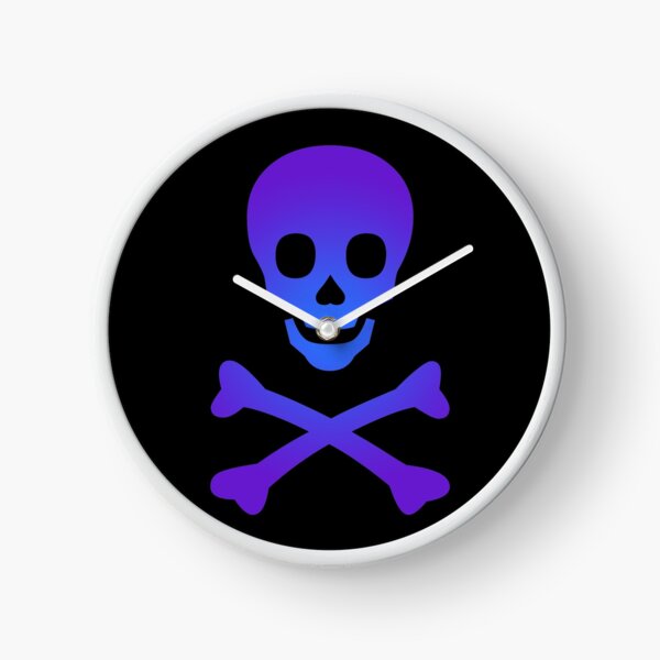 Item preview, Skull and Crossbones Pirate Flag Purple Royal Blue Gradient designed and sold by MOP-tees.