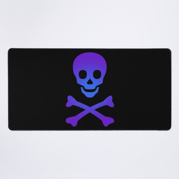 Item preview, Skull and Crossbones Pirate Flag Purple Royal Blue Gradient designed and sold by MOP-tees.