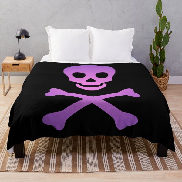 Item preview, Skull and Crossbones Pirate Flag Purple Pink Gradient designed and sold by MOP-tees.