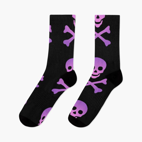 Item preview, Skull and Crossbones Pirate Flag Purple Pink Gradient designed and sold by MOP-tees.