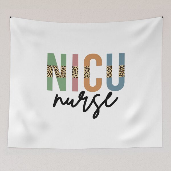 Item preview, NICU Nurse Cheetah print typography | Neonatal ICU Nursing | NICU Nurse appreciation gifts designed and sold by Violet Treasures.