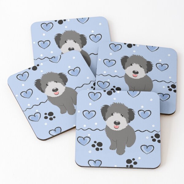 Item preview, Love Gray Grey Whoodle Wheaten Terrier Poodle Mix Puppy designed and sold by Lulupainting.