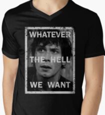 Bellamy - The 100 - Whatever the hell we want Men's V-Neck T-Shirt