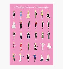 Marilyn Monroe Filmography Photographic Print