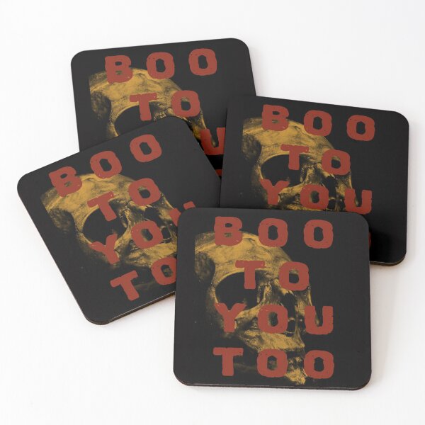 Item preview, "Boo to you too" Halloween design from CoolCleverCute - RED ORANGE text designed and sold by CoolCleverCute.