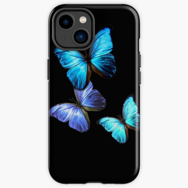 Papillon bleu Coque antichoc iPhone