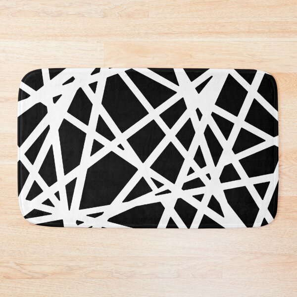 Item preview, White Lines And Irregular Black Shapes Abstract Design designed and sold by taiche.