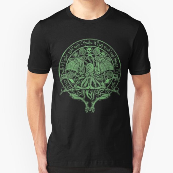 The Idol Sick Green Variant Cthulhu God Art Slim Fit T-Shirt