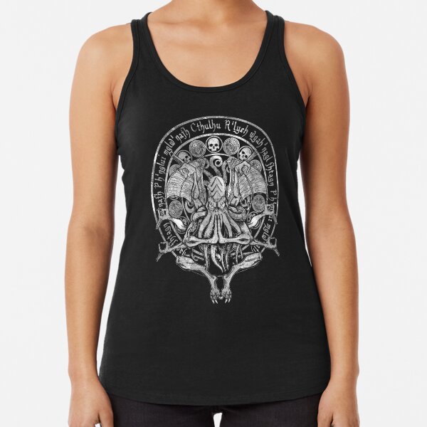 The Idol Cthulhu God Art White Variant Racerback Tank Top
