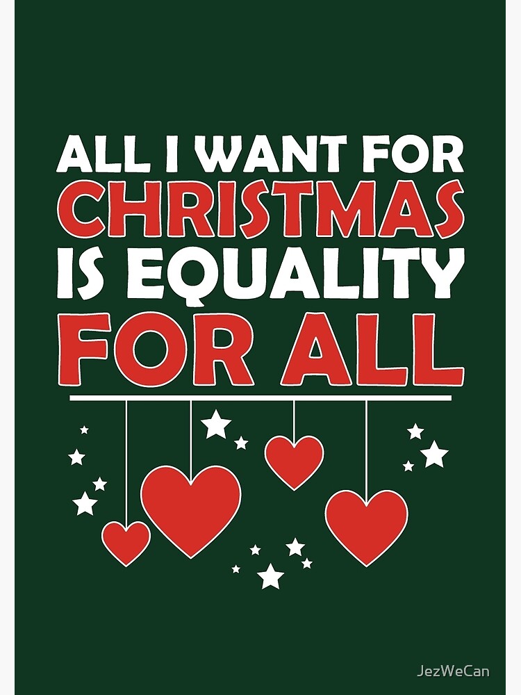 Feminist Christmas Card: All I Want is Equality, Feminist Christmas,  Christmas Gifts Under 5 Dollars, Funny Christmas Card, Feminist Gifts 