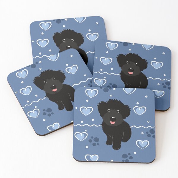 Item preview, Love Black Whoodle Wheaten Terrier Poodle Mix Puppy designed and sold by Lulupainting.
