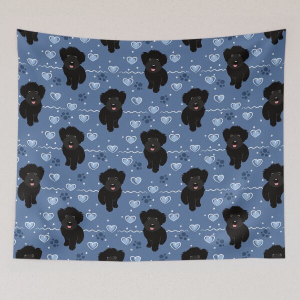 Item preview, Love Black Whoodle Wheaten Terrier Poodle Mix Puppy designed and sold by Lulupainting.