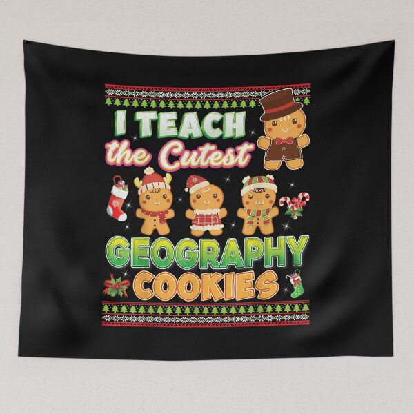 Item preview,  Teach Cutest Geography Cookies Teacher Christmas Ugly designed and sold by idabry.