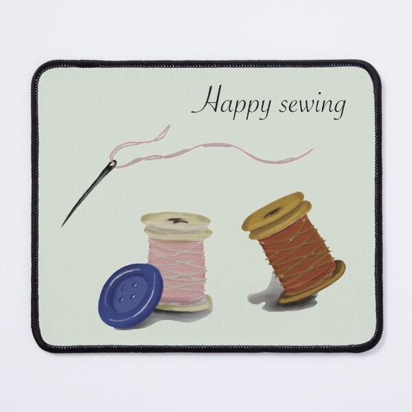 Item preview, Happy Sewing stickers designed and sold by Shirlei Barnes.