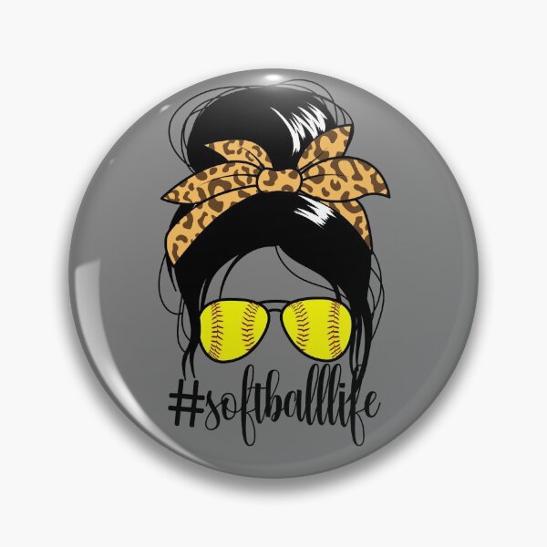Item preview, #SoftballLife Messy Bun Mom Women's Softball Player Mom Gear designed and sold by DynamicDesign.