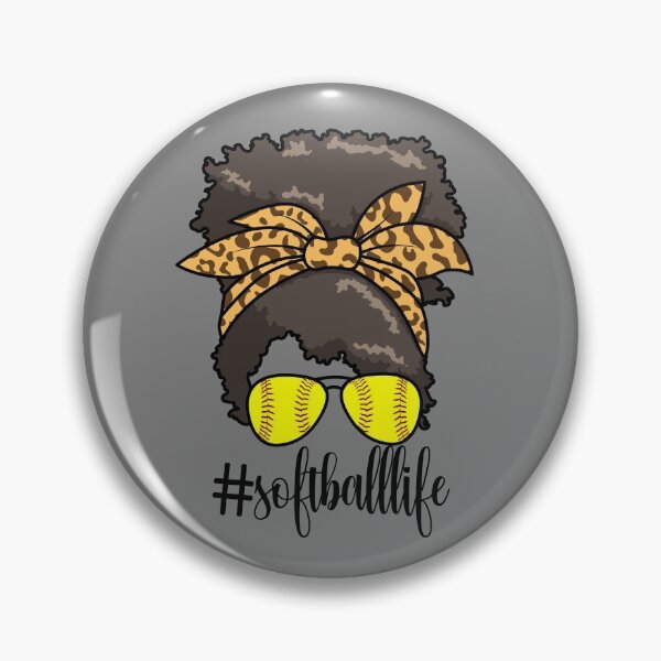 Item preview, #SoftballLife Messy Bun Mom Women's Softball Player Mom Gear designed and sold by DynamicDesign.