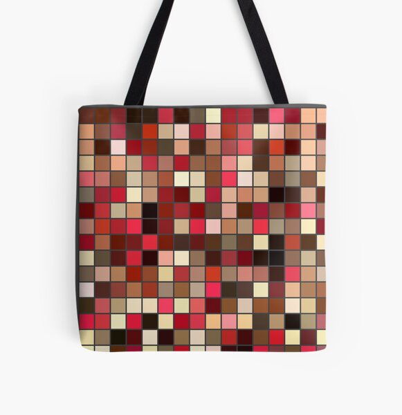 Designer Inspired Backpack Plaid - Brown / Red / Black