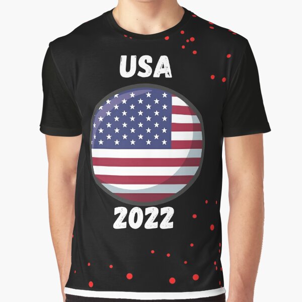 2022 United States of All Flag Graphic T-Shirt for Women