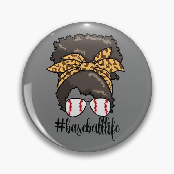 Item preview, #BaseballLife Messy Bun Mom Women's Baseball Player Mom Gear designed and sold by DynamicDesign.