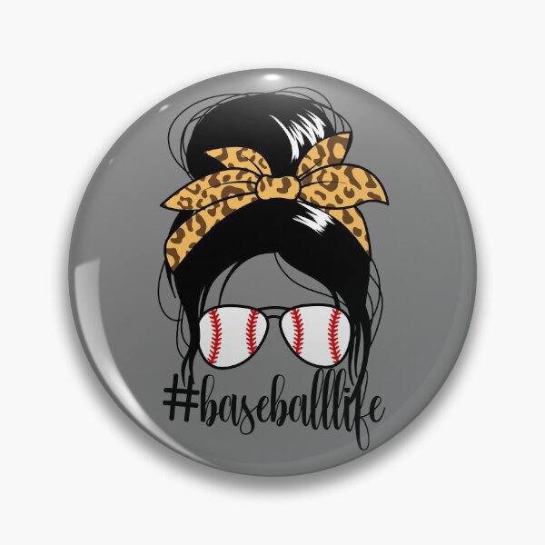 Item preview, #BaseballLife Messy Bun Mom Women's Baseball Player Mom Gear designed and sold by DynamicDesign.