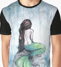 Meerjungfrau Aquarell Grafik T-Shirt