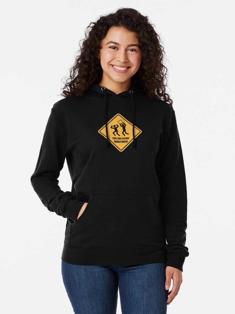 Thumbnail 2 von 5, Leichter Hoodie, Sie werden überwacht designt und verkauft von TheShirtYurt.