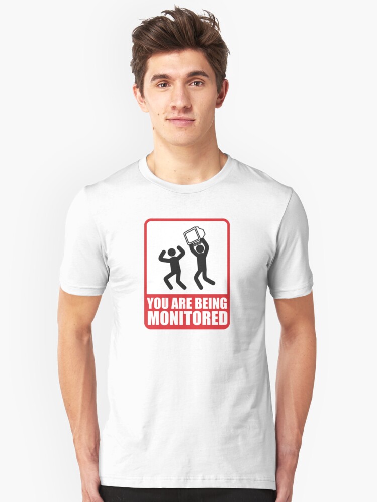Alternate view of You Are Being Monitored Slim Fit T-Shirt