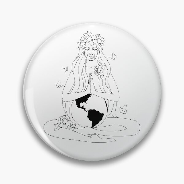 Item preview, Woman Nature Earth Line drawing. Pregnant woman and motherhood Line art designed and sold by OneLinePrint.