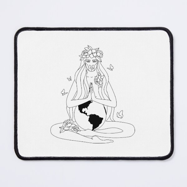 Item preview, Woman Nature Earth Line drawing. Pregnant woman and motherhood Line art designed and sold by OneLinePrint.