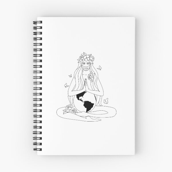 Item preview, Woman Nature Earth Line drawing. Pregnant woman and motherhood Line art designed and sold by OneLinePrint.