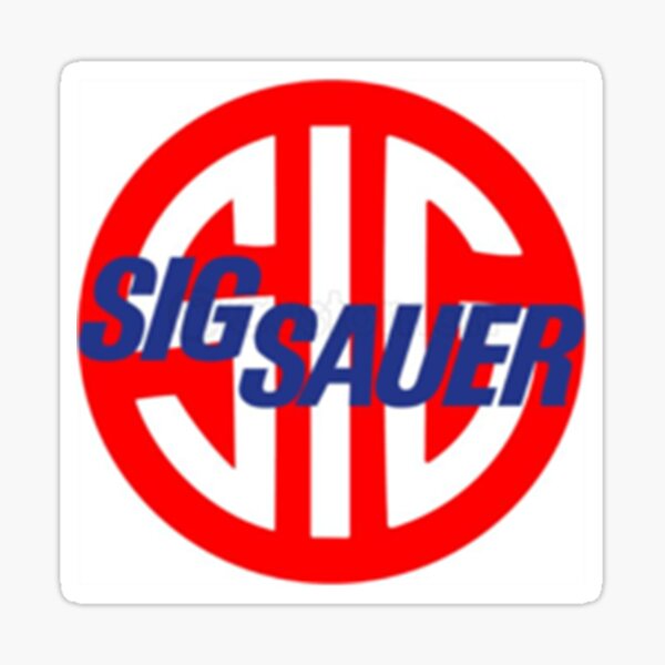 Sig Sauer Firearms Logo Red, White _amp_ Blue Sticker