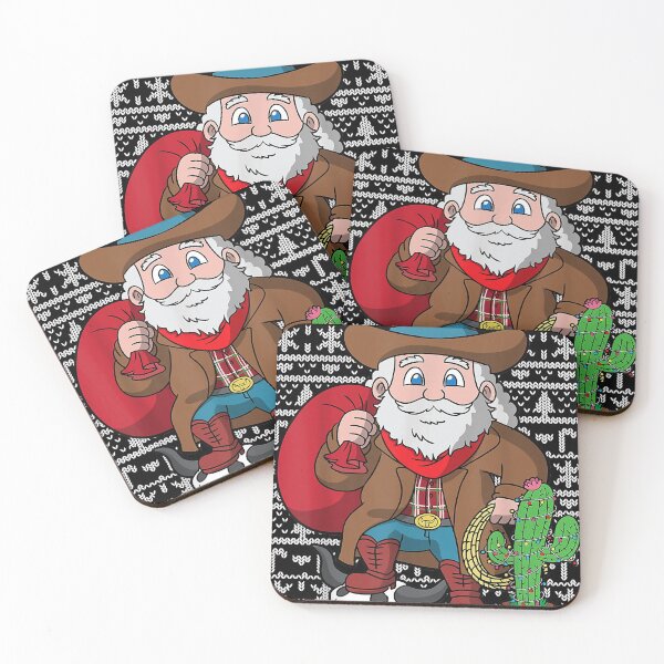 Item preview, Western Cowboys Santa Claus Ugly Christmas Sweater Pattern designed and sold by WilletteDeluca.